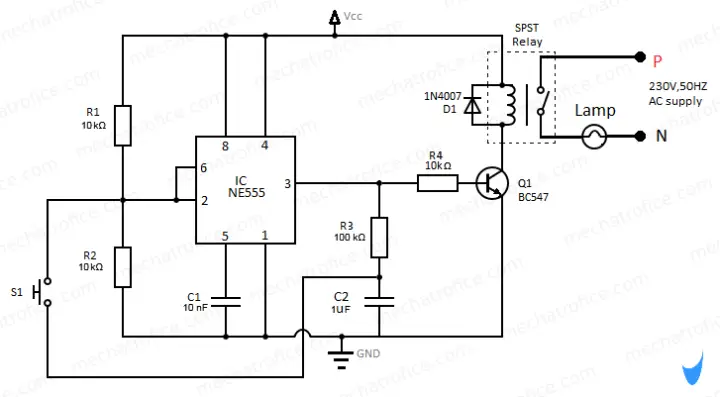 On Off Latching Switch Circuit Diagram Using Ic