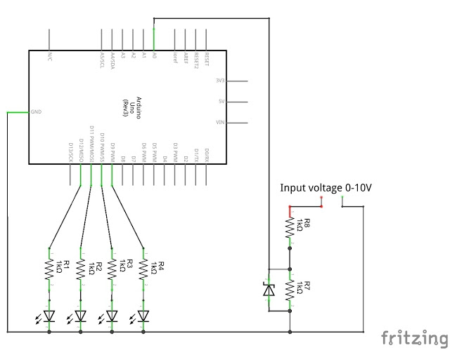 arduino led voltage