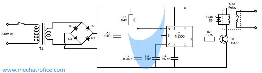 Auto Power Cut Off Timer Circuit