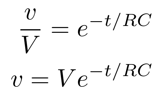 Discharge Equation Of Capacitor