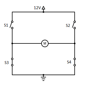 h bridge circuit for dc motor control