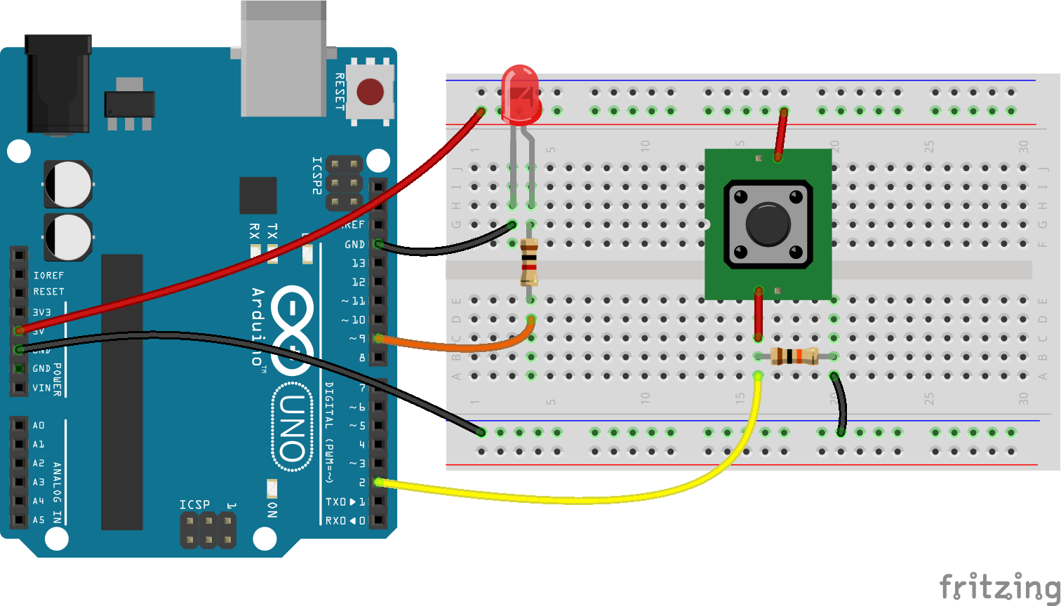 Push Button Counter LCD Circuit working