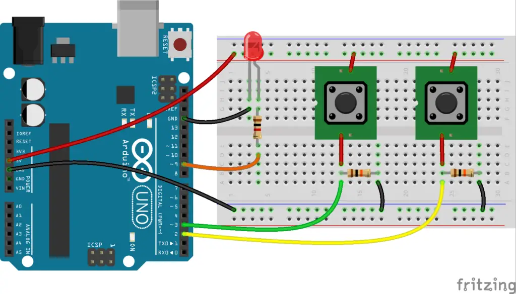 Button arduino push How to