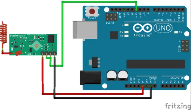 ASK 433Mhz RF Transmitter and Receiver using Arduino