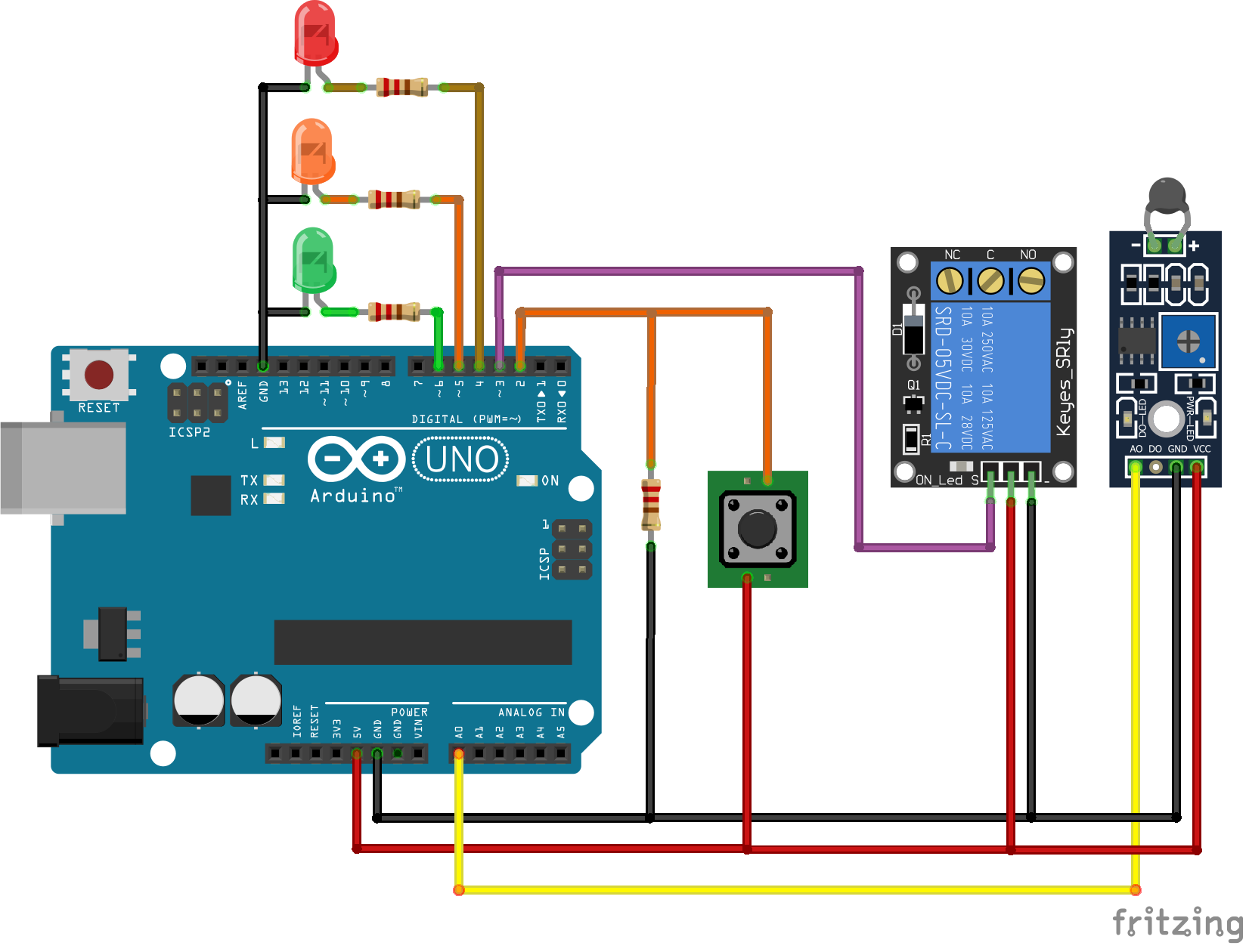 Arduino protection circuit using NTC thermistor